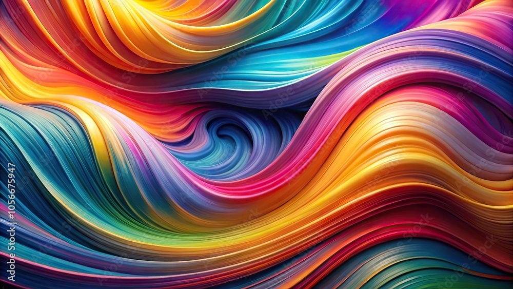 Abstract fluid swirls and colorful waves in a dynamic composition Abstract fluid swirls and colorful waves in a dynamic composition
