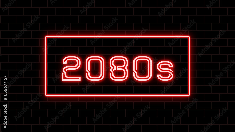 2080s (2080年代) のネオン文字 2080s (2080年代) のネオン文字