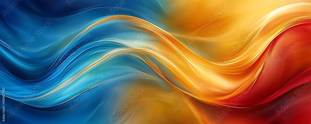 artwork showcasing flowing waves in cobalt blue, turquoise, and golden hues, blending harmoniously to create a sense of fluid motion and energy in a dynamic composition. artwork showcasing flowing waves in cobalt blue, turquoise, and golden hues, blending harmoniously to create a sense of fluid motion and energy in a dynamic composition.