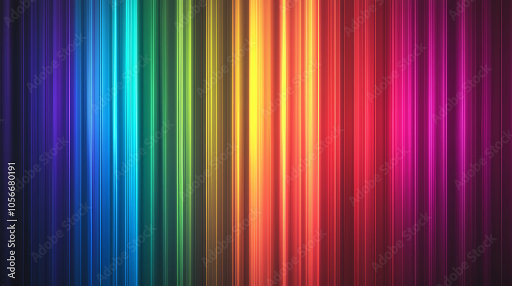 A stunning visual of evenly spaced vertical stripes in rainbow colors A stunning visual of evenly spaced vertical stripes in rainbow colors