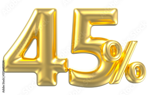 Font And Number Gold For Design 3D Render