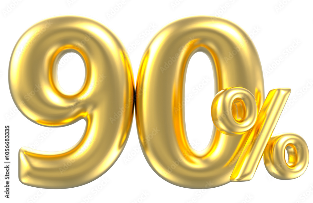 Blue And Yellow Number 3D Render Blue And Yellow Number 3D Render
