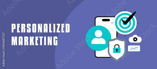 Personalized marketing data and zero-party data to create tailored messages and offers, giving each customer a unique experience without relying on third-party cookies. Vector header and web banner