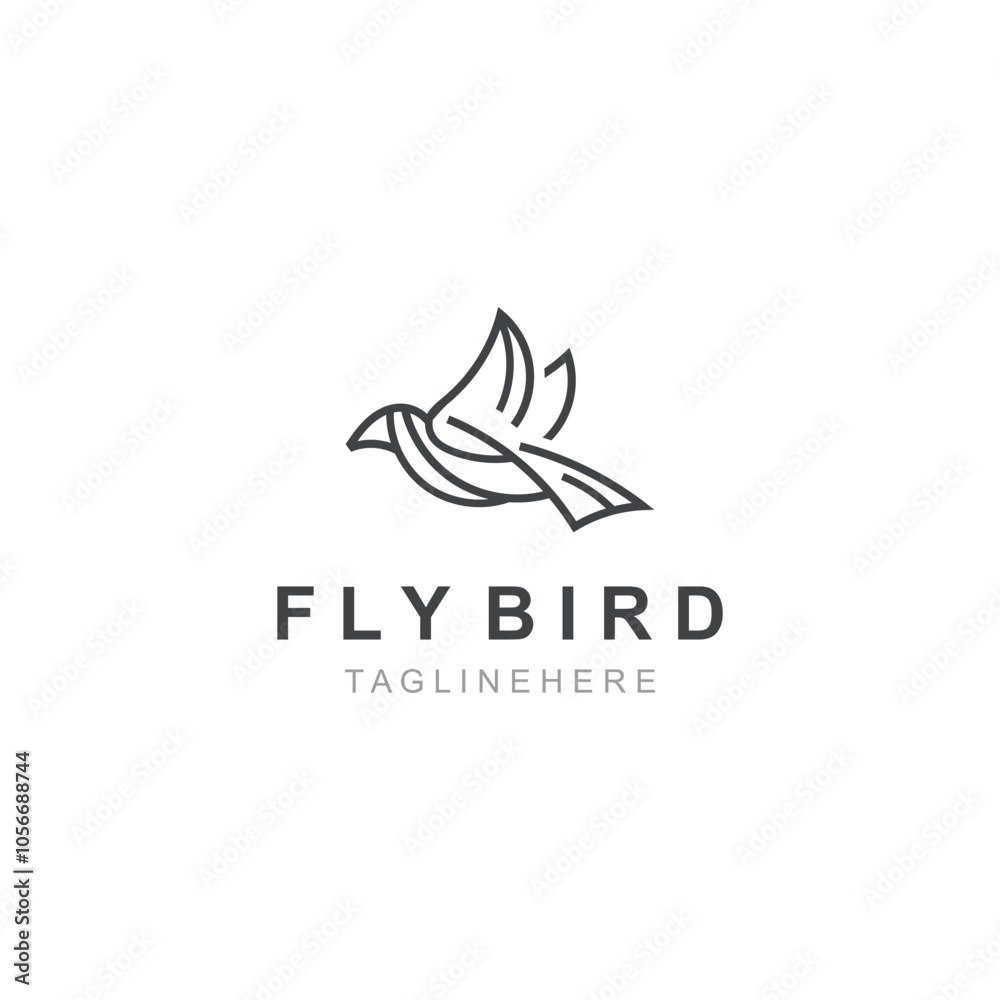 Bird simple modern logo creative line art animal graphic design style template Bird simple modern logo creative line art animal graphic design style template