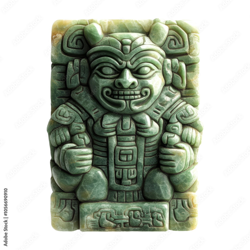 Jade Sculpture of Ancient Mesoamerican Deity Jade Sculpture of Ancient Mesoamerican Deity