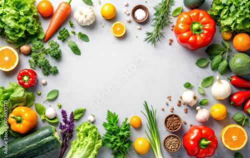 Fresh Vegetables and Herbs Frame