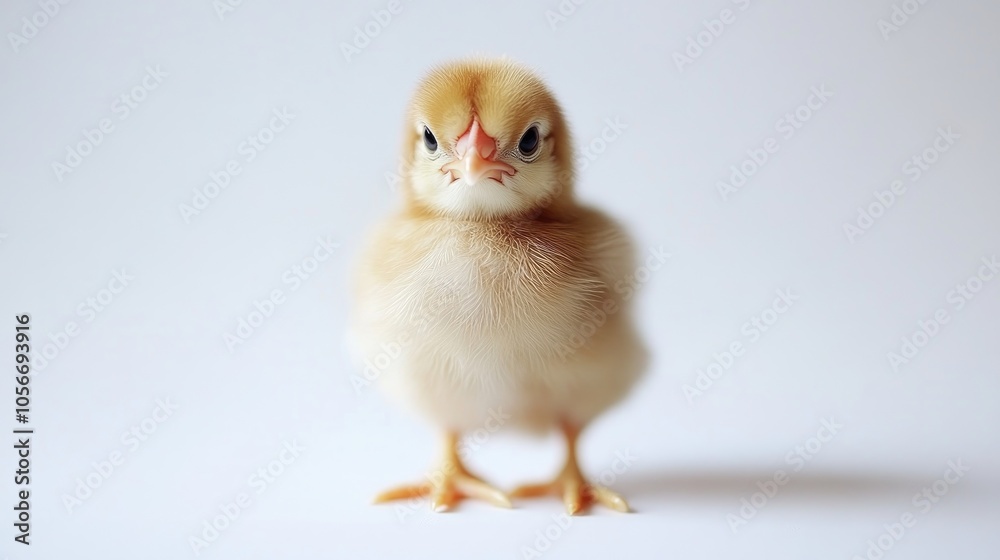 Obraz premium A small chicken on a white background