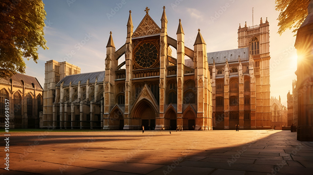 Fototapeta premium Westminster Abbey at Sunset