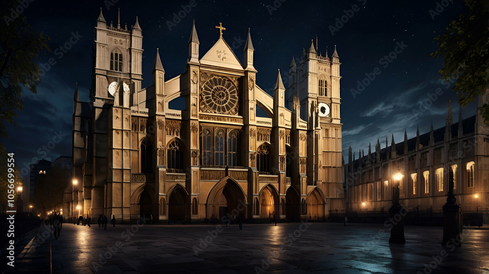 Fototapeta premium Westminster Abbey at Night