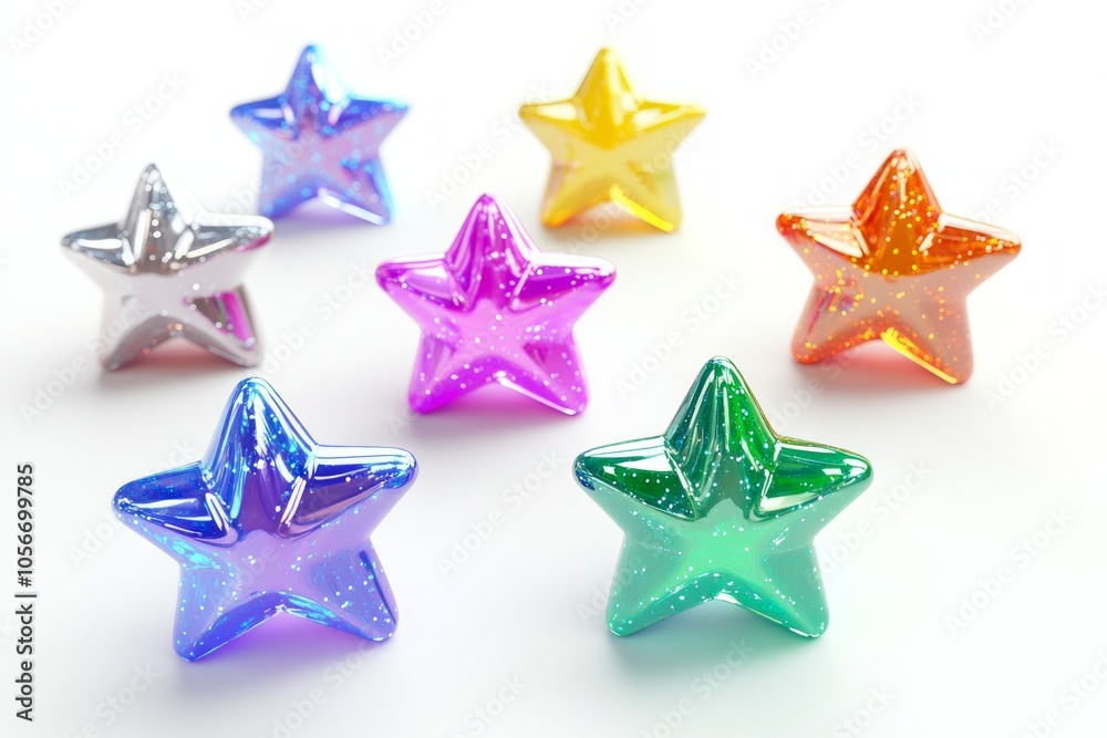 Obraz premium Multicolored Shiny Stars