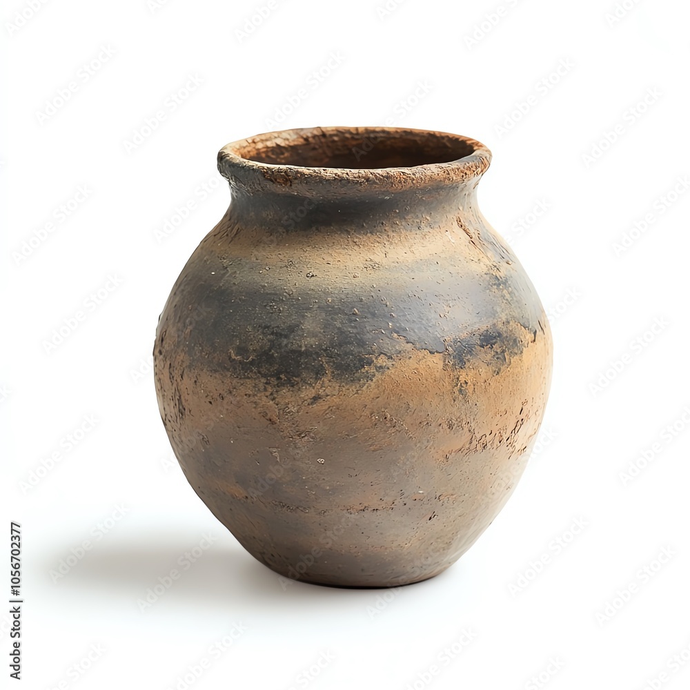 Pot on white background