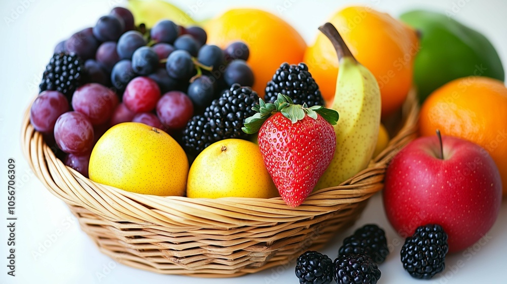 Beautifully arranged fruits in basket
Beautifully arranged fruits in basket