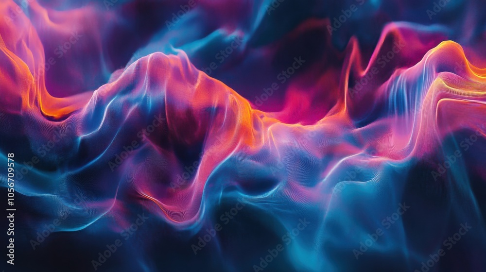 Vibrant Electric Waves with Colorful Flow Vibrant Electric Waves with Colorful Flow