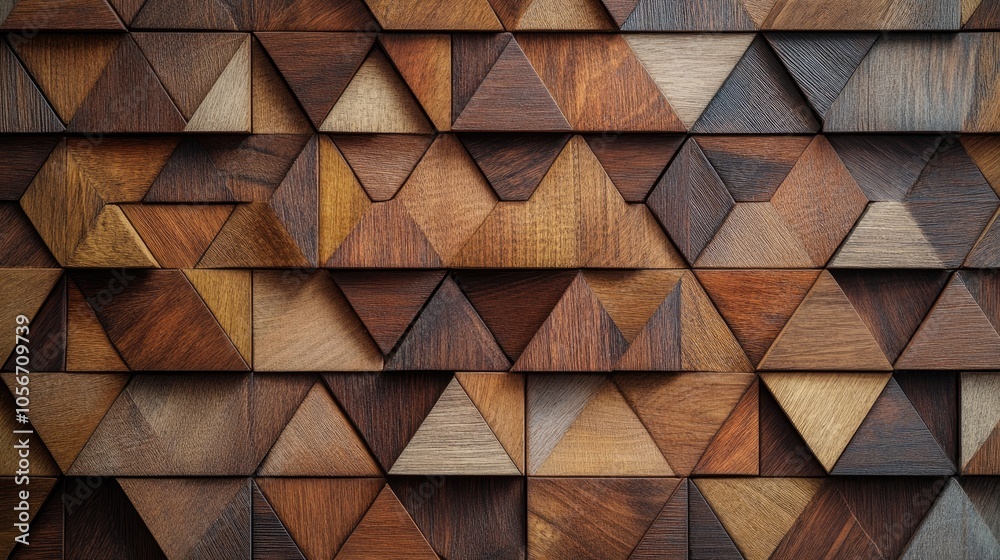 Geometric wood wall decor background Geometric wood wall decor background