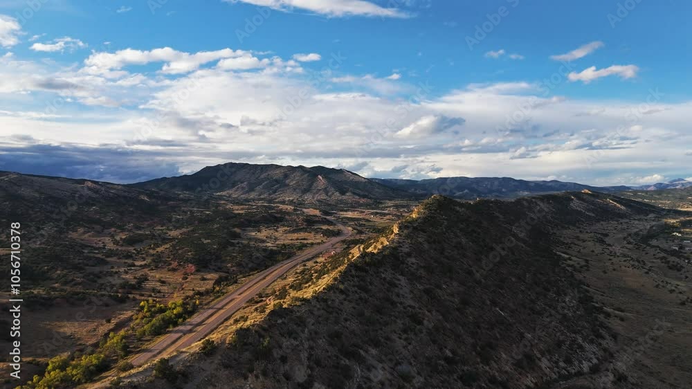Skyline drive at sunset in Canon City, Colorado drone flight 4k Skyline drive at sunset in Canon City, Colorado drone flight 4k