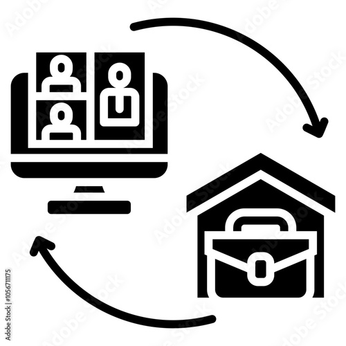 Hybrid Work Icon