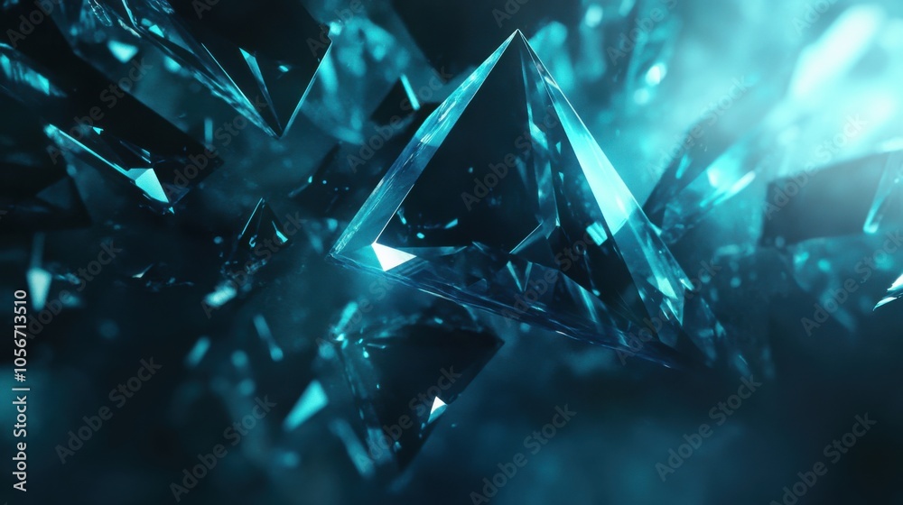 Elegant Blue Polygonal Background with Layered Design Elegant Blue Polygonal Background with Layered Design