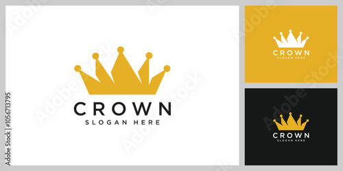 crown logo vector design template