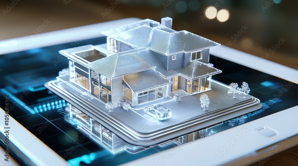 Innovative 3d rendering of a home appraisal sheet on digital device Innovative 3d rendering of a home appraisal sheet on digital device
