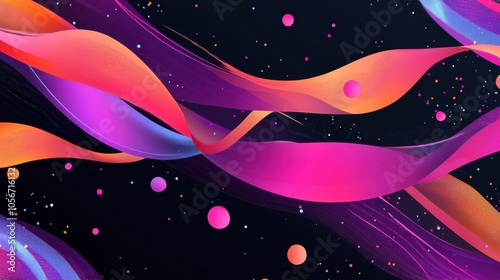 Vibrant Horizontal Confetti Background Design