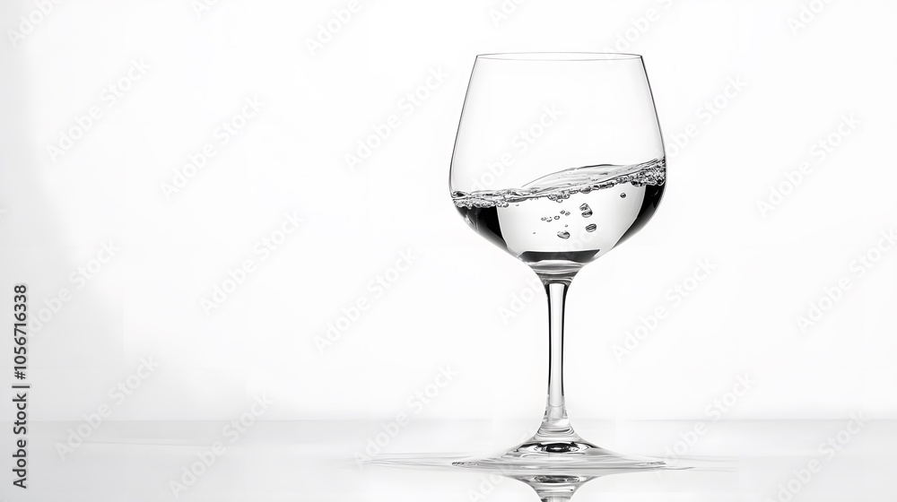 Elegant glass of water with bubbles Elegant glass of water with bubbles
