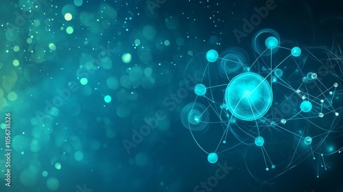 Wallpaper Mural A scientific or medical background featuring molecules and atoms. Torontodigital.ca