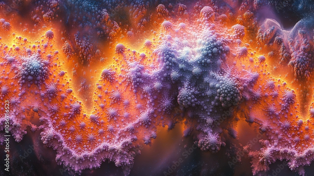 This digital fractal pattern features an explosion of vibrant colors and intricate details, creating a mesmerizing visual experience that captivates the viewer's imagination This digital fractal pattern features an explosion of vibrant colors and intricate details, creating a mesmerizing visual experience that captivates the viewer's imagination