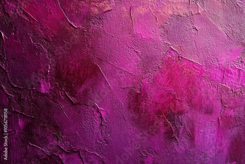 Bright fuchsia shades on a weathered art surface. Retro textured. Zoomed-in perspective of deep gritty backdrop perfect for artistic creations. Stroke patterns and dirty details photo