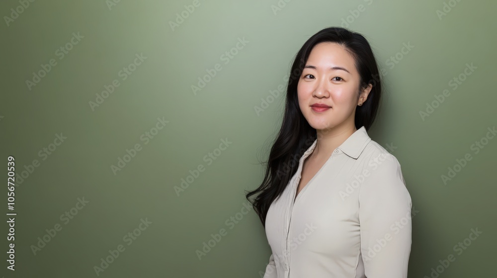 Mature happy beautiful Asian businesswoman smiling against green background
Mature happy beautiful Asian businesswoman smiling against green background