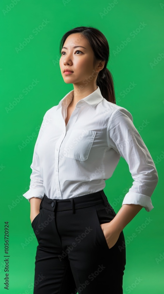 Portrait beautiful young asian business woman in action on isolated color background
Portrait beautiful young asian business woman in action on isolated color background