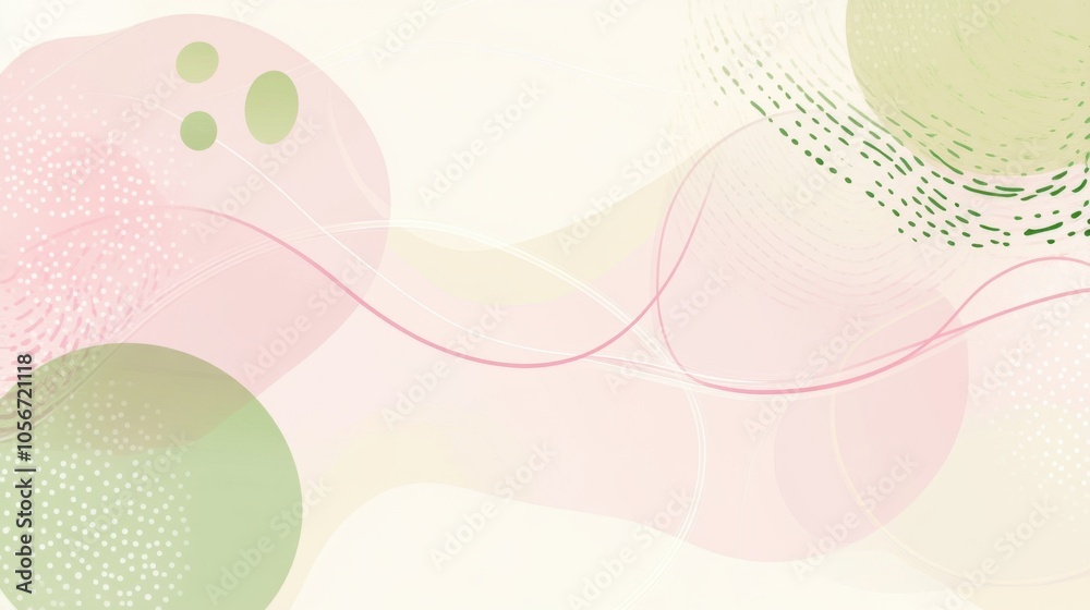 Modern Minimalist Background in Soft Pink and Green