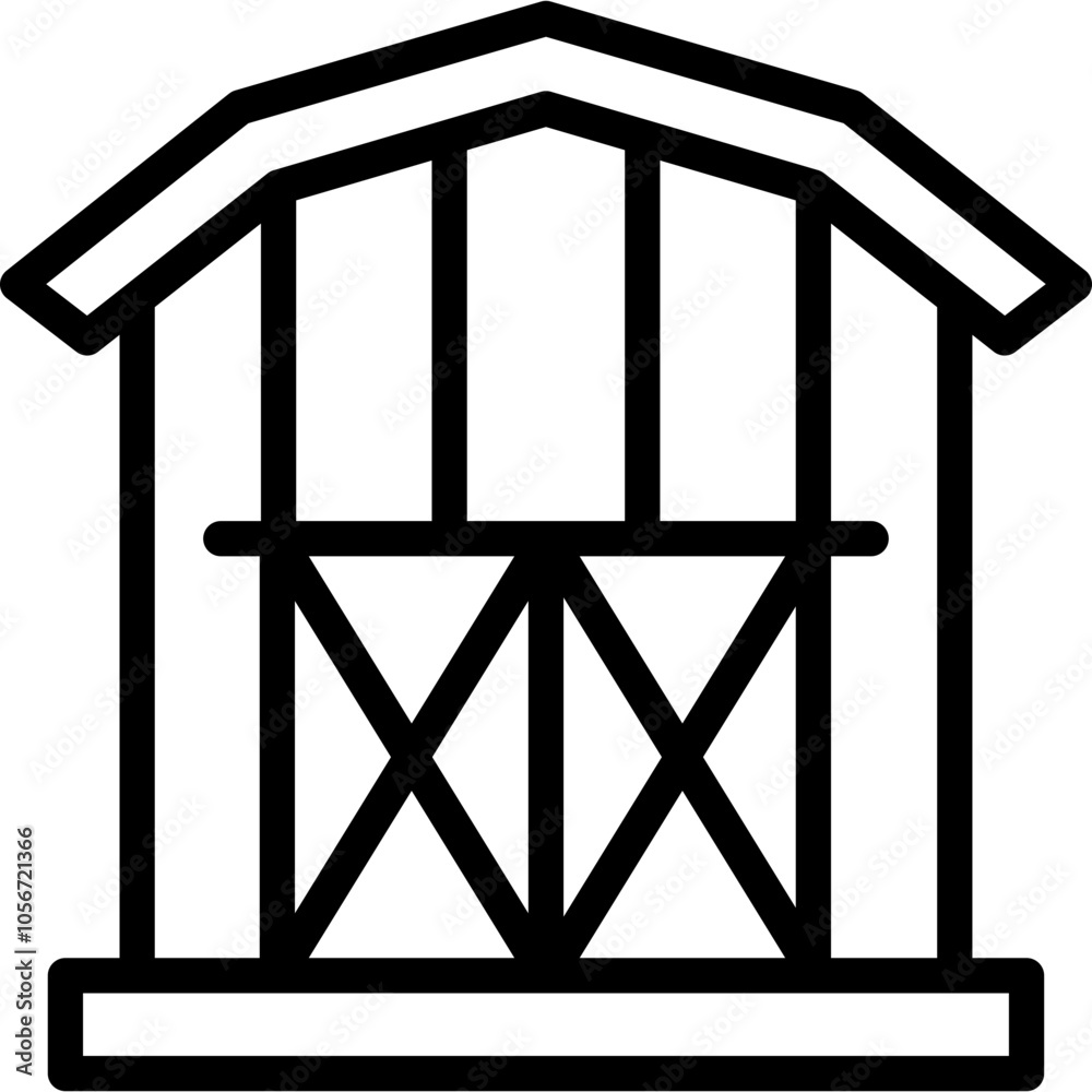 barn icon illustration design with solid barn icon illustration design with solid