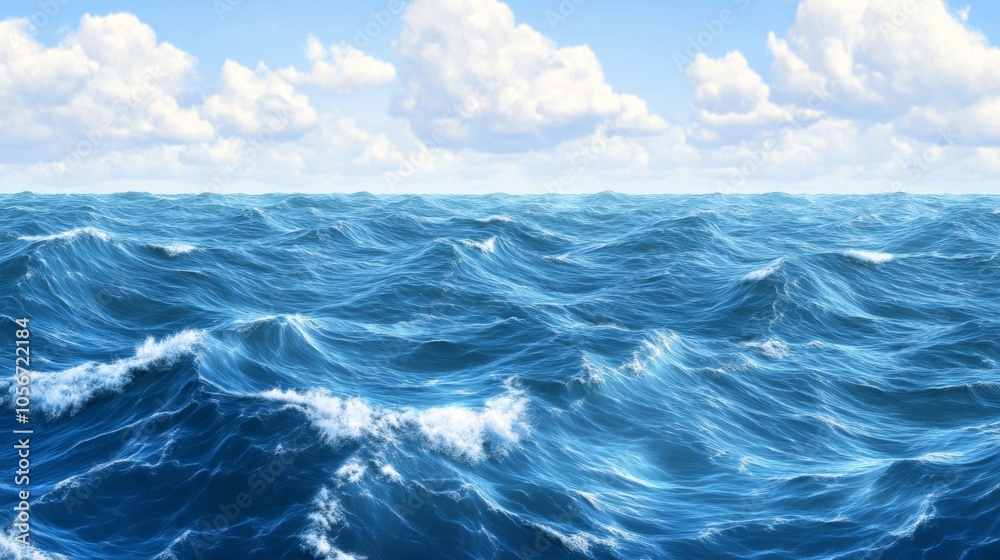 The ocean is calm and the sky is cloudy The ocean is calm and the sky is cloudy