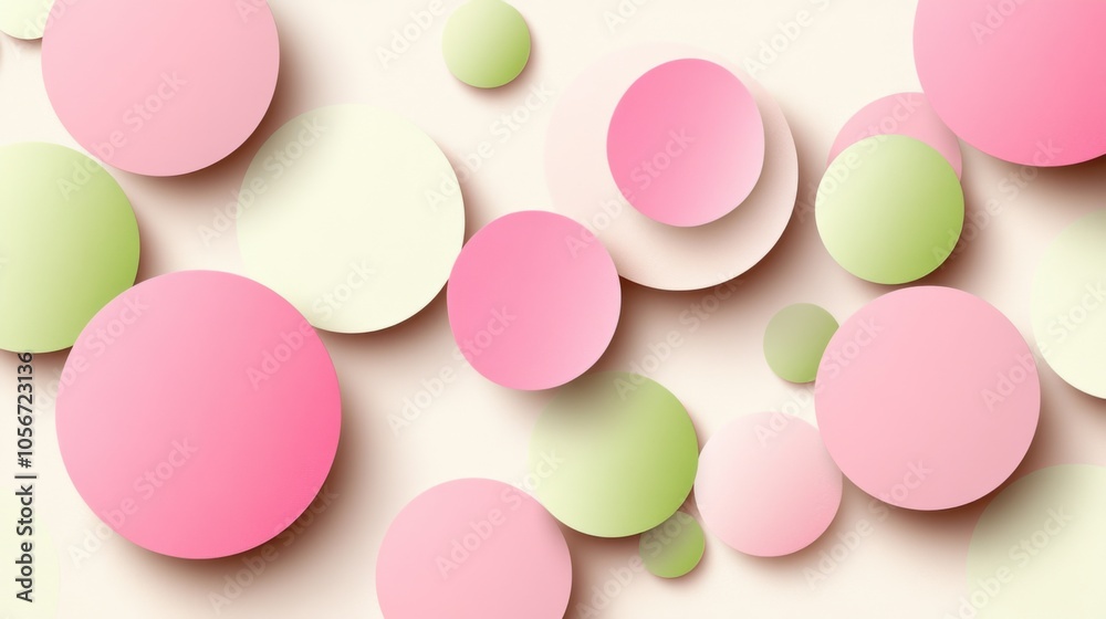 Pastel Pink and Green Overlapping Circles Background Pastel Pink and Green Overlapping Circles Background
