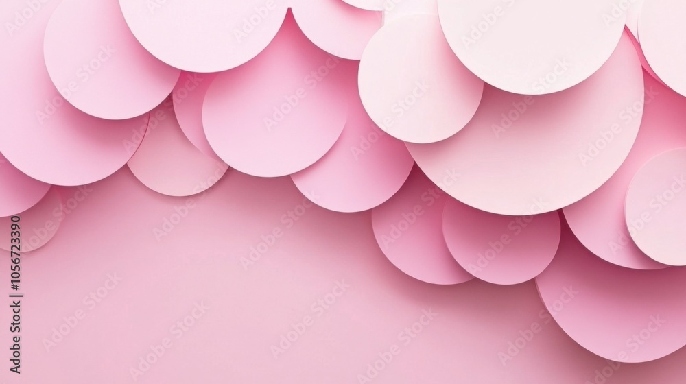 Soft Pastel Pink Geometric Circle Overlay Design Soft Pastel Pink Geometric Circle Overlay Design