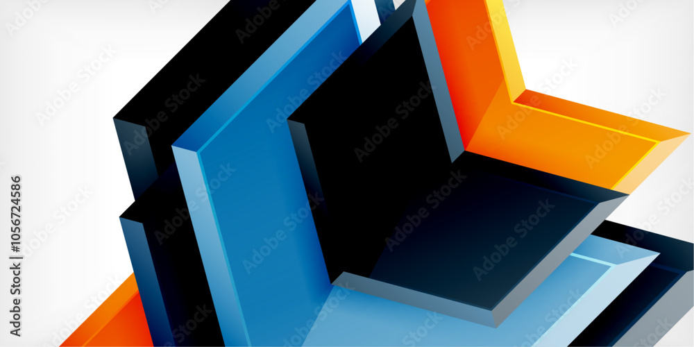 Vector 3d arrow techno design template Vector 3d arrow techno design template