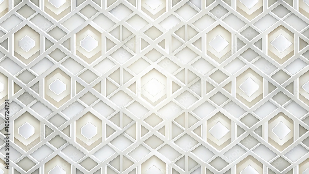 Fototapeta premium Geometric Abstract Background - Modern White and Gray Squares