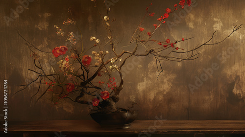 Ikebana, Japan, Japanese flower arrangement, art, Japanese spirit, Zen, silhouette, flower arrangement, flowers, space, production, beauty, scene, daily life, mind, Japanese painting, photography, photo