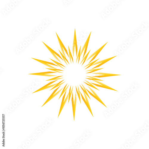 Sun logo vector template symbol design