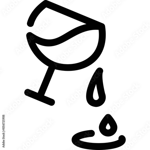 Simple vector icon goblet of blood, halloween