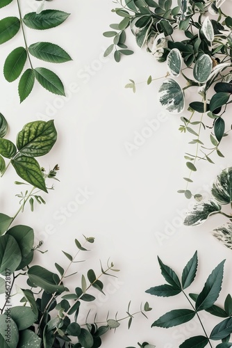 Botanical setup with a focus on blank space for messaging