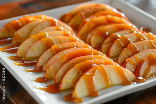 Candy Apple Slices with Caramel Drizzle photo