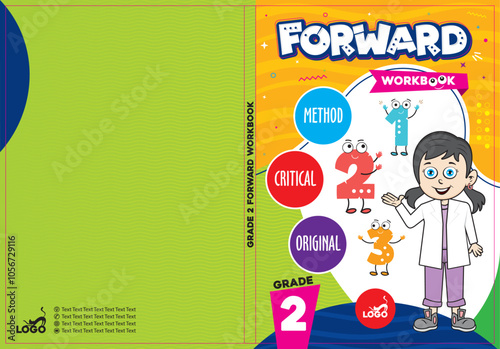 Cover designs adapted to educational books.