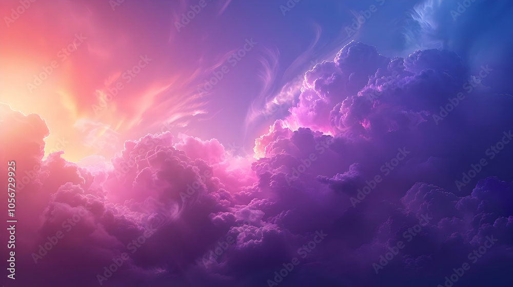 Purple and Pink Sky Clouds Abstract Background Purple and Pink Sky Clouds Abstract Background