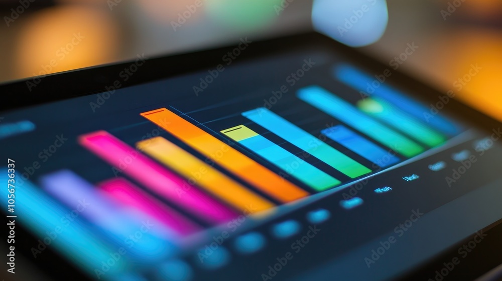 Colorful Data Visualization on Digital Screen Colorful Data Visualization on Digital Screen