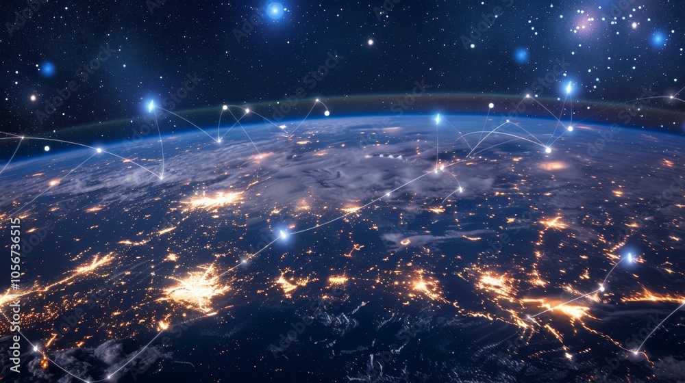 Digital globe illustrating global network, data transfer, and cyber technology connectivity Digital globe illustrating global network, data transfer, and cyber technology connectivity