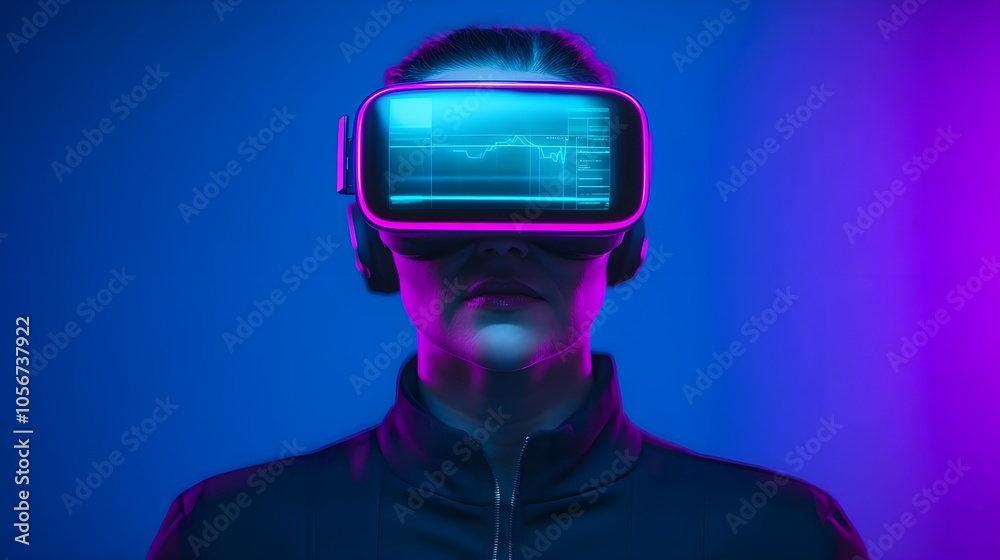 Woman In Virtual Reality Headset Woman In Virtual Reality Headset