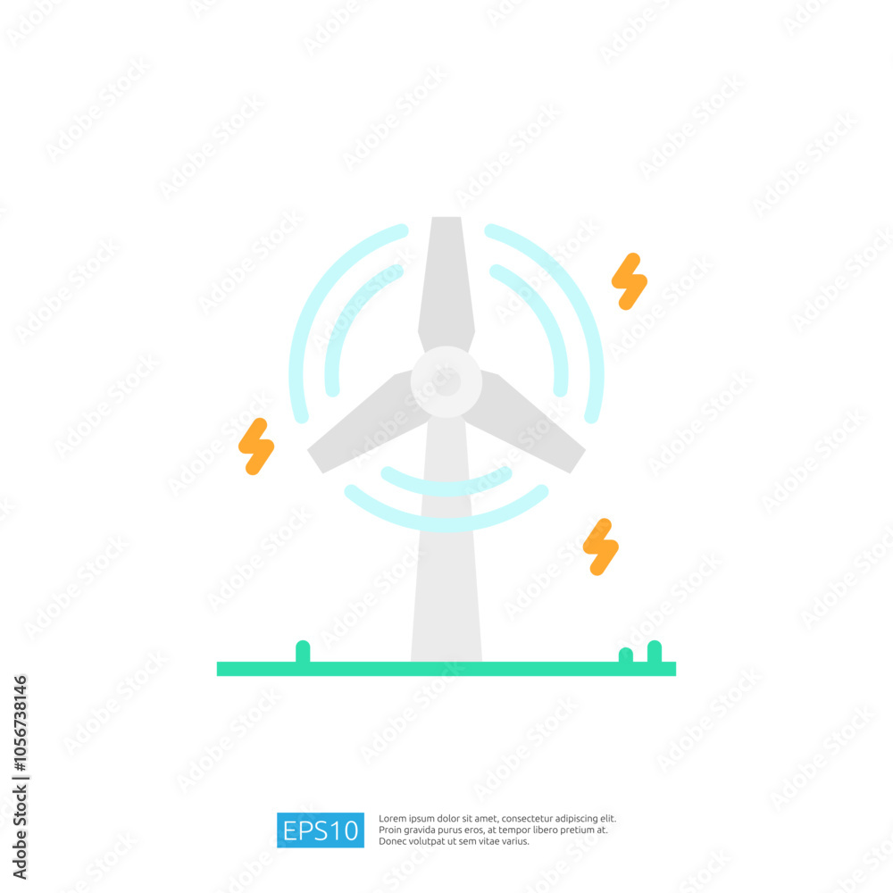 A minimalist illustration of a wind turbine, symbolizing renewable energy and sustainability, with stylized wind and lightning elements. A minimalist illustration of a wind turbine, symbolizing renewable energy and sustainability, with stylized wind and lightning elements.