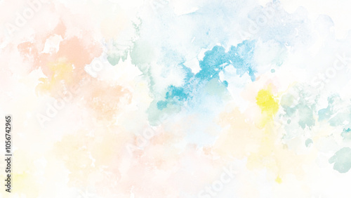 Art Abstract paint blots background. Alcohol ink blue colors. Marble texture. Horizontal long banner.
