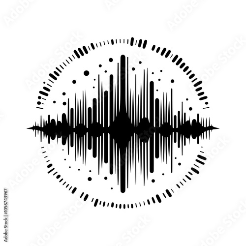 Sound wave icon vector, sound wave stripe lines, Waveform pattern for music player, podcast, voice message sound, technology, music app. Audio wave icon vector